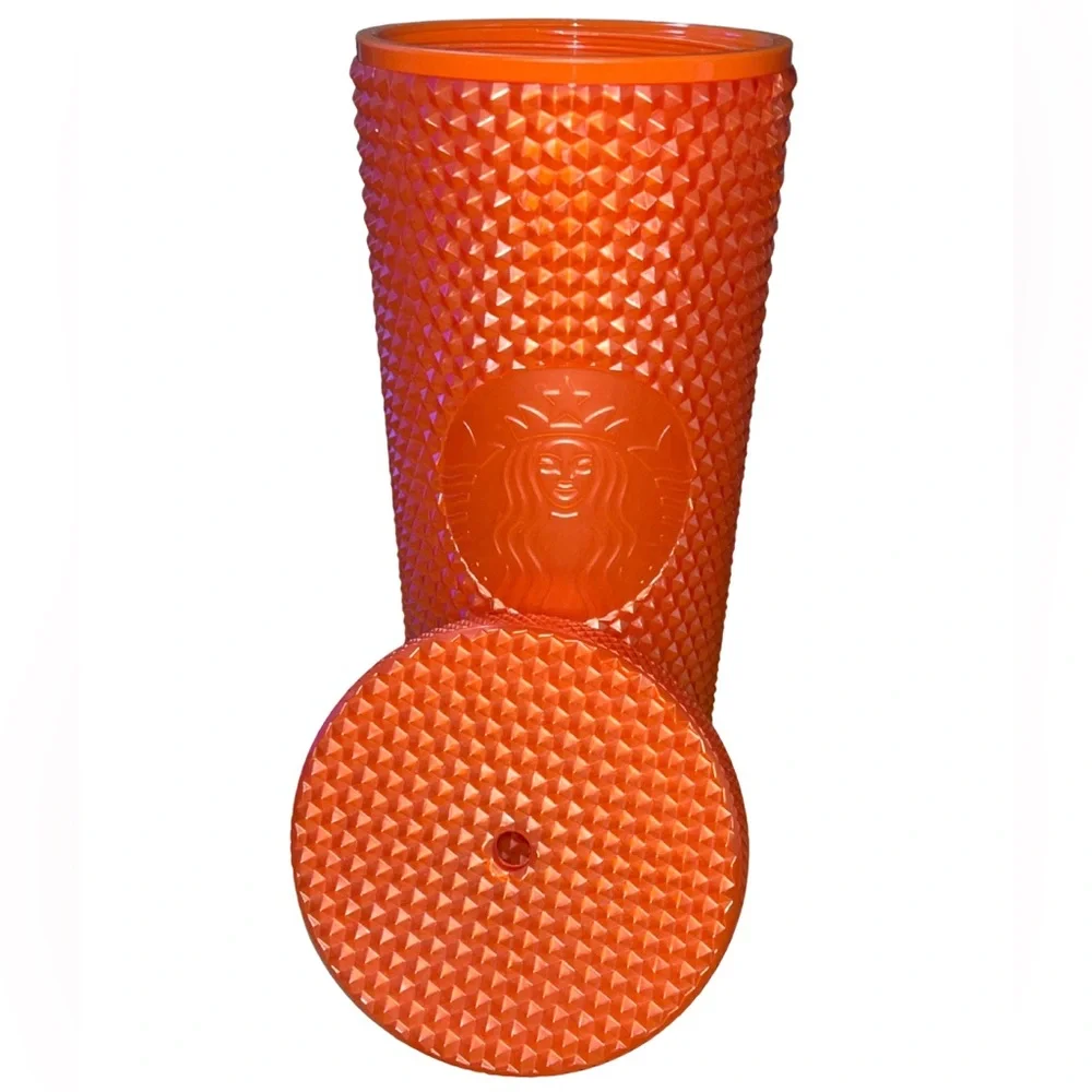 NWT Starbucks Pearlized Orange Studded Tumbler (No Straw) Venti 24oz Fall 2022